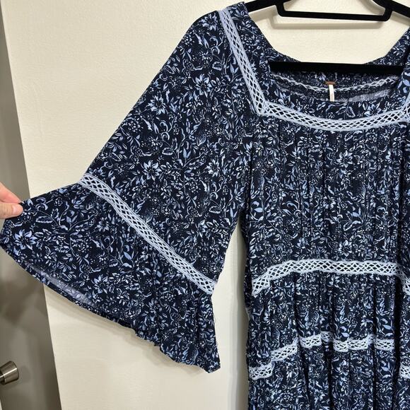 Free People Talk About It Tunic in Midnight Combo - Size S - Picture 5 of 7